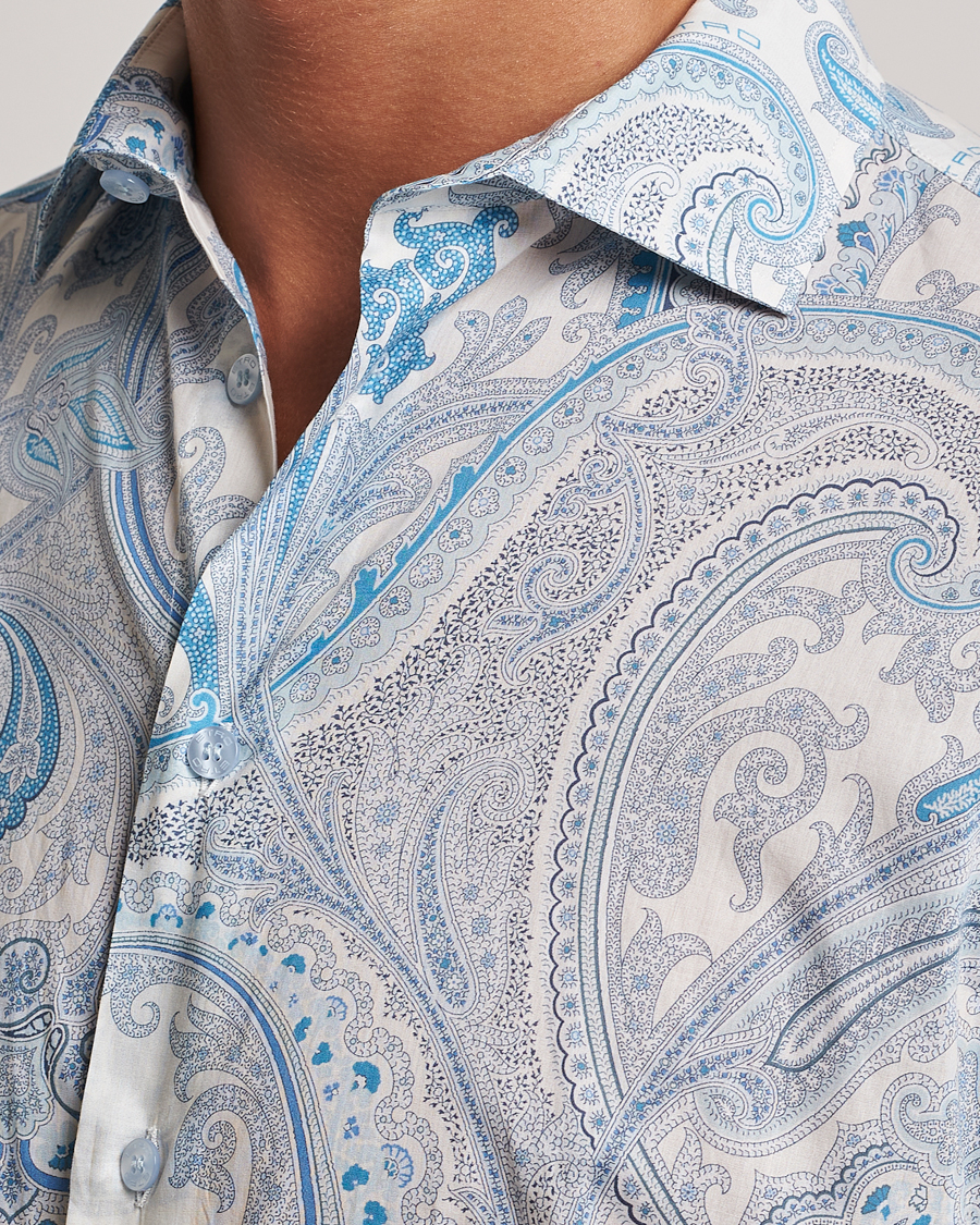 Mies | Kauluspaidat | Etro | Slim Fit Paisley Shirt Azzurro