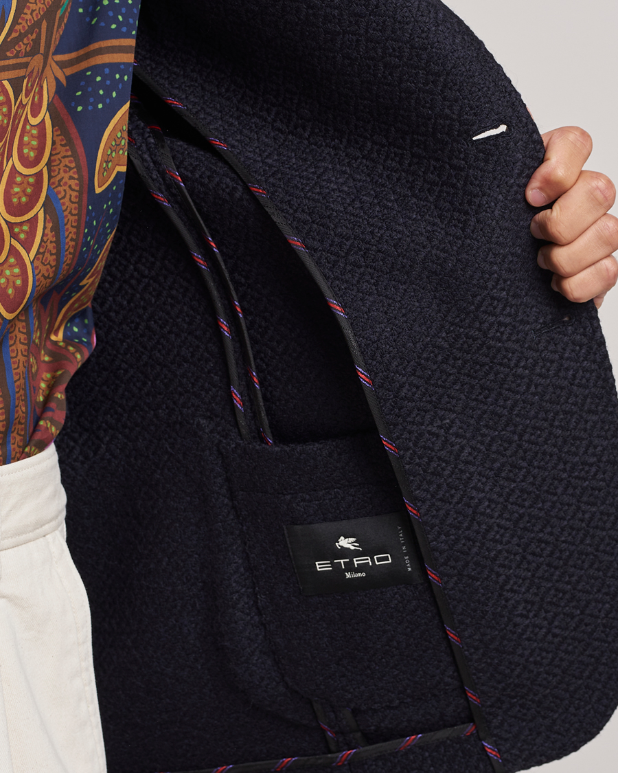 Mies | Pikkutakit | Etro | Jacquard Jersey Blazer Navy