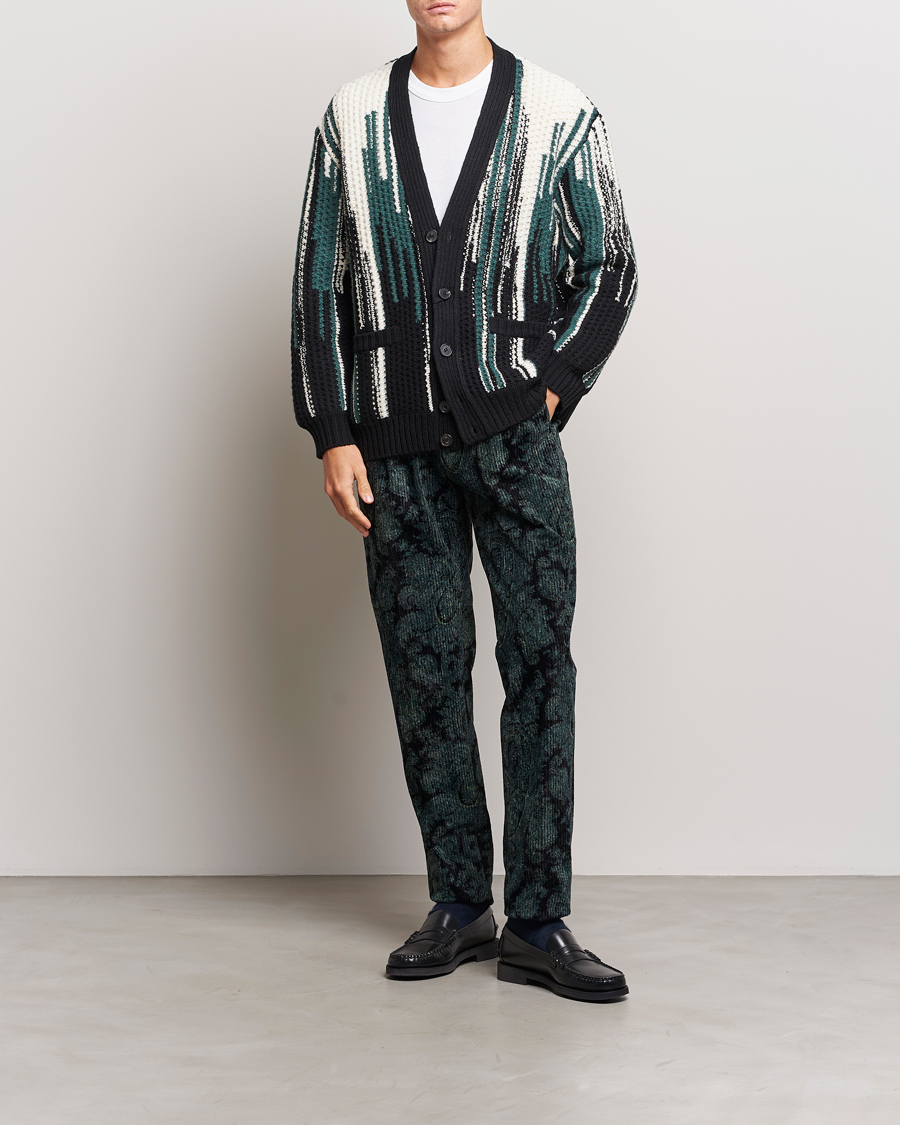 Mies | Housut | Etro | Tailored Paisley Corduroy Trousers Dark Blue