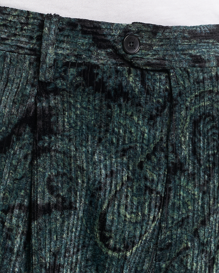 Mies | Housut | Etro | Tailored Paisley Corduroy Trousers Dark Blue