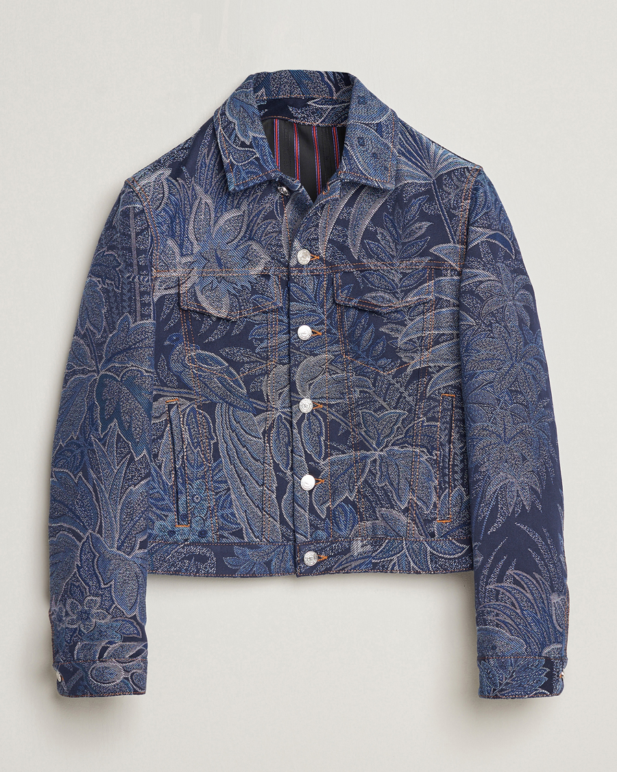 Mies | Takit | Etro | Jacquard Denim Jacket Azzurro