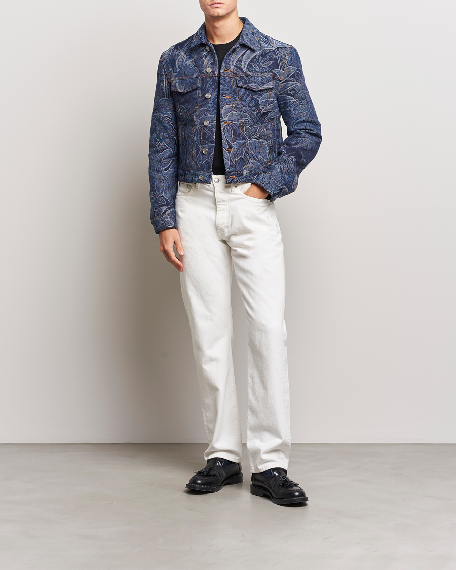 Mies | Takit | Etro | Jacquard Denim Jacket Azzurro