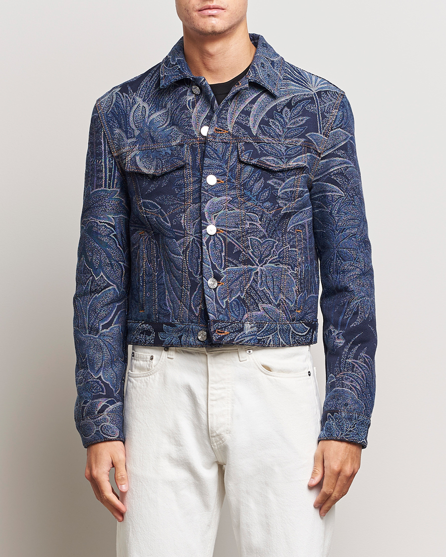 Mies | Takit | Etro | Jacquard Denim Jacket Azzurro