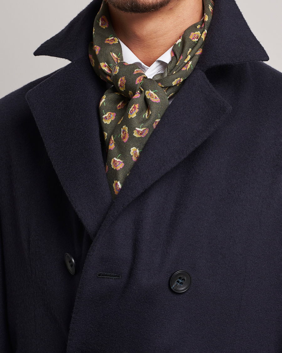 Mies | Etro Printed Wool/Silk Scarf Green | Etro | Printed Wool/Silk Scarf Green
