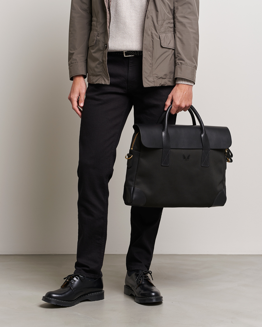 Mies | Laukut | Bennett Winch | Canvas Briefcase Black