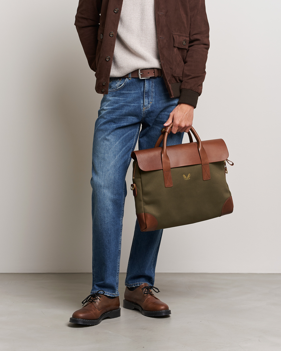 Mies | Laukut | Bennett Winch | Canvas Briefcase Olive