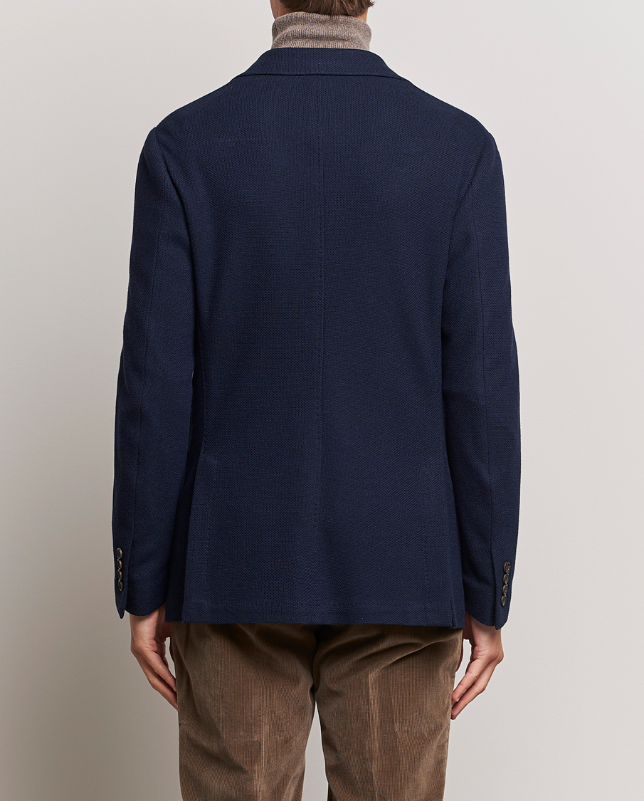 Mies | Pikkutakit | Canali | Structured Wool Jersey Jacket Navy