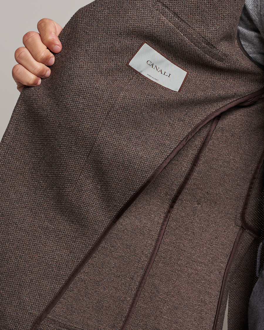 Mies | Pikkutakit | Canali | Structured Wool Jersey Jacket Beige