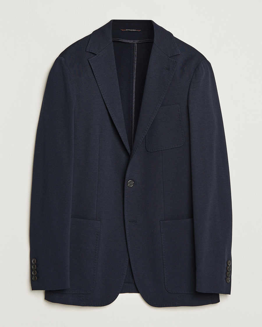 Mies | Pikkutakit | Canali | Jersey Blazer Navy
