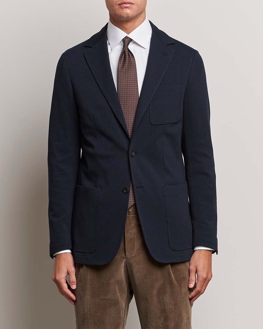 Mies | Pikkutakit | Canali | Jersey Blazer Navy