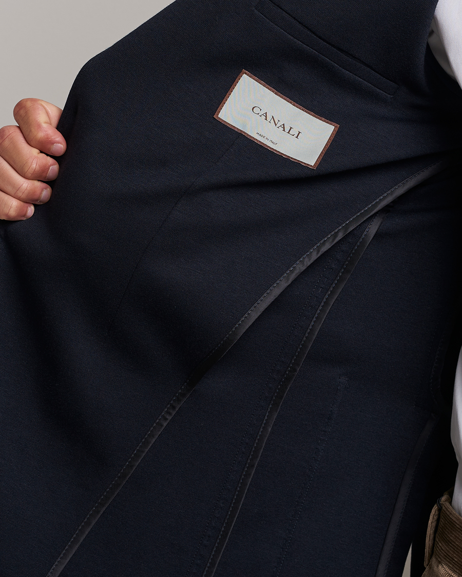 Mies | Pikkutakit | Canali | Jersey Blazer Navy