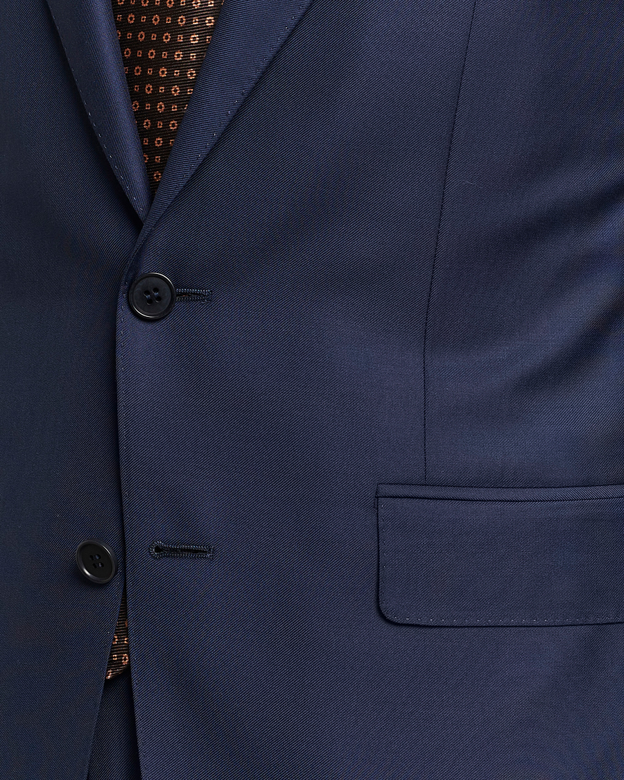 Mies | Puvut | Canali | Super 130s Wool Capri Suit Dark Blue