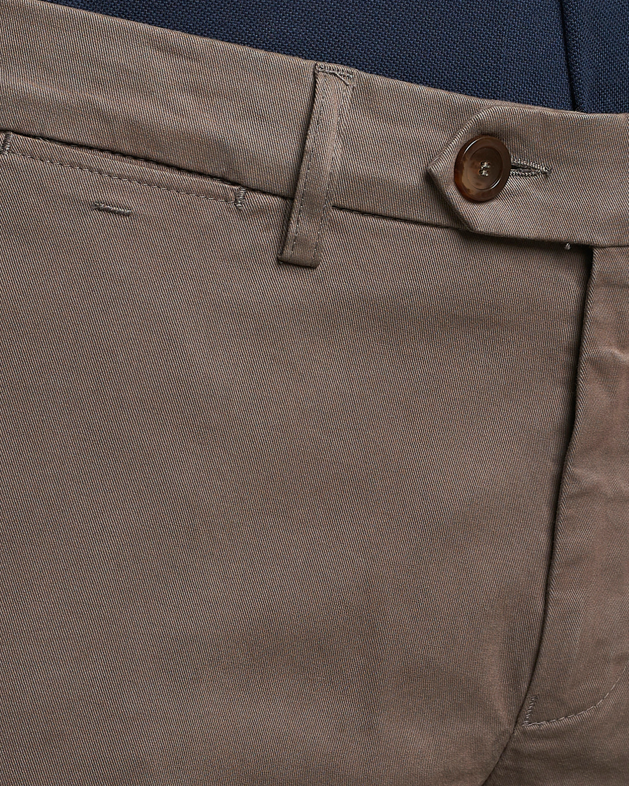 Mies | Housut | Canali | Slim Fit Stretch Chinos Brown