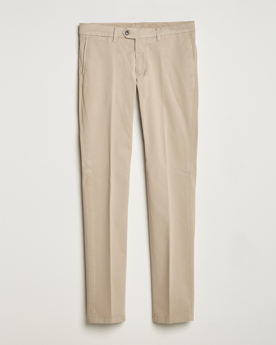 Mies | Housut | Canali | Regular Fit Stretch Chinos Beige
