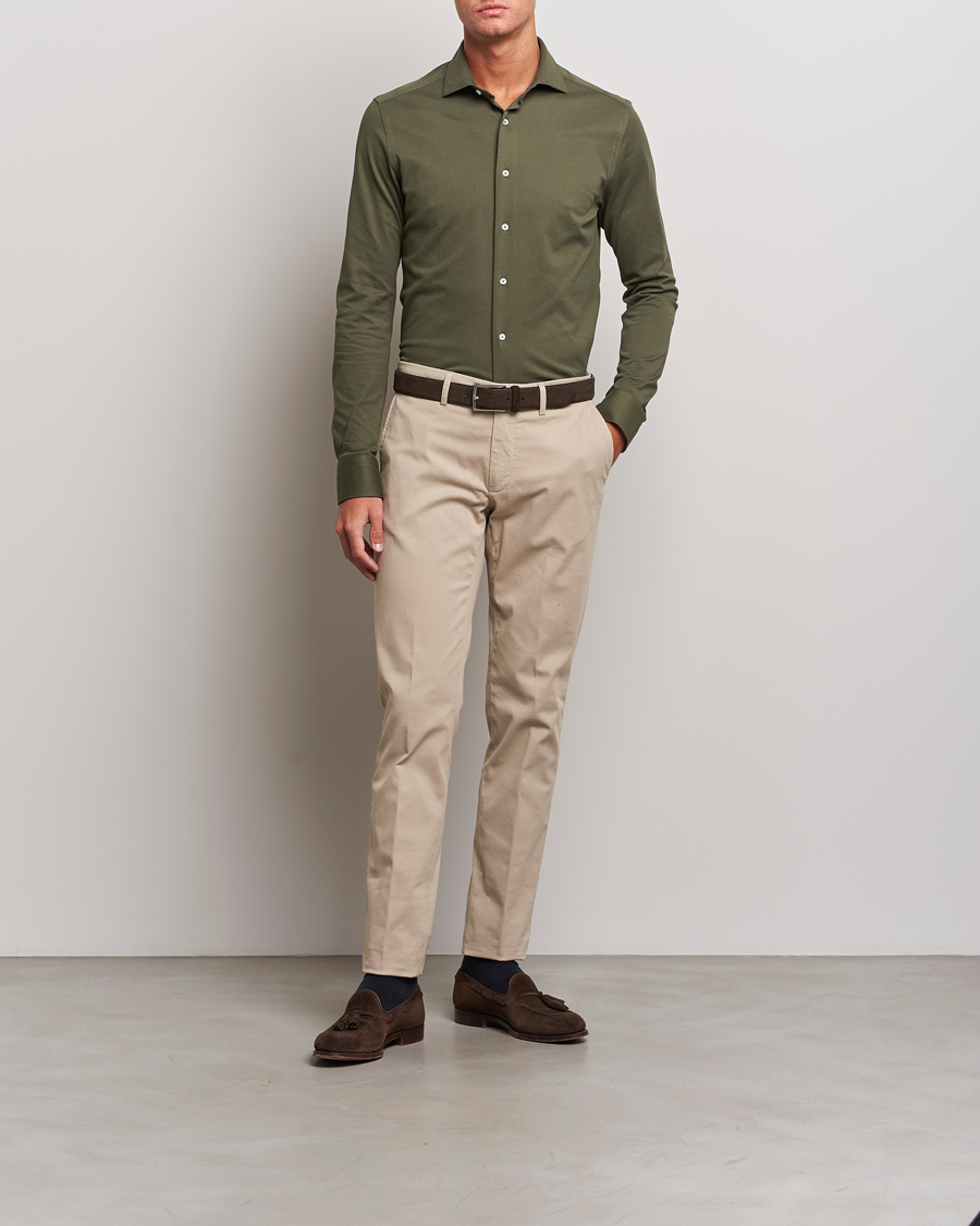 Mies | Housut | Canali | Regular Fit Stretch Chinos Beige