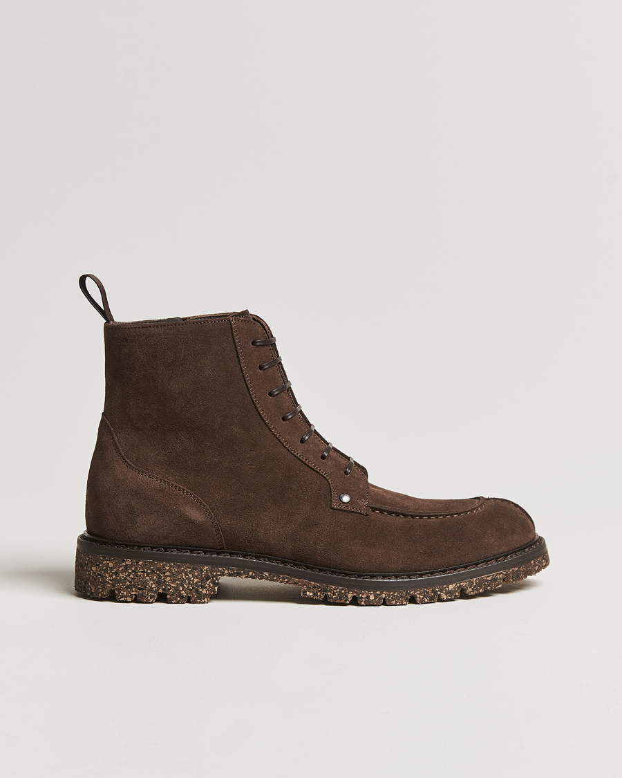 Mies |  | Canali | Lace Up Winter Boot Dark Brown Suede