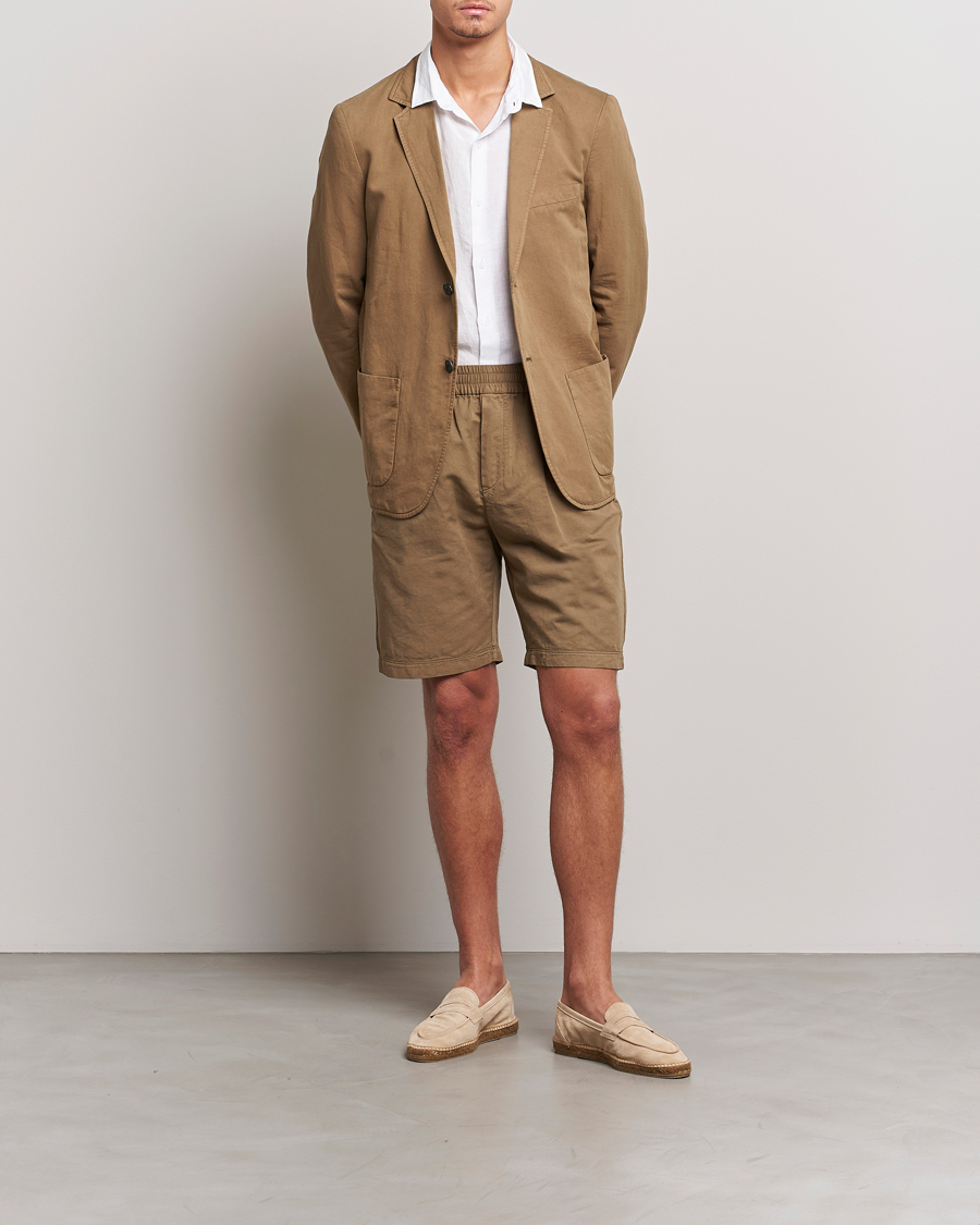 Mies | Pikkutakit | Sunspel | Unconstructed Cotton/Linen Blazer Dark Tan