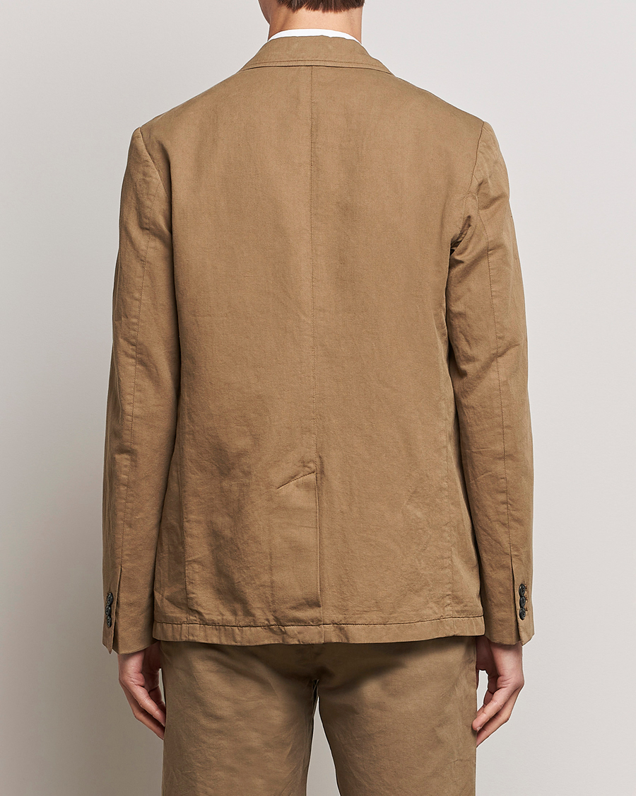 Mies | Pikkutakit | Sunspel | Unconstructed Cotton/Linen Blazer Dark Tan