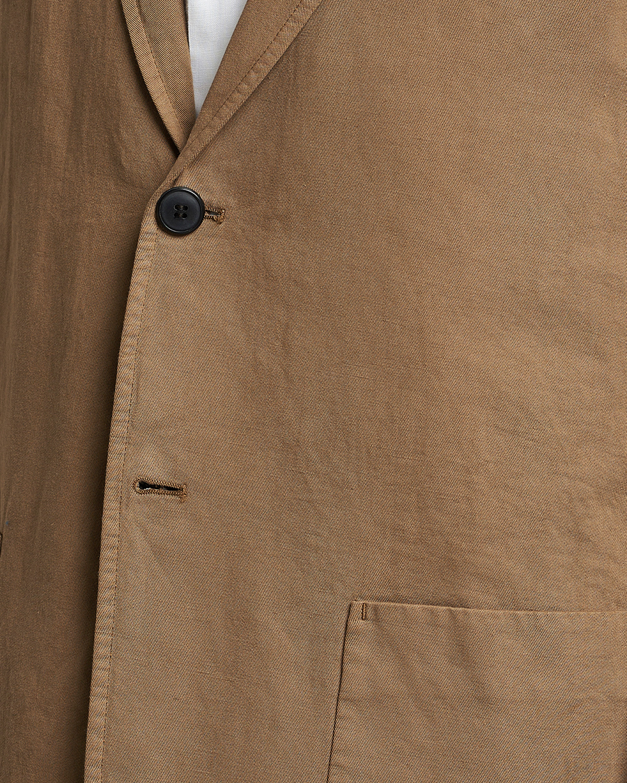Mies | Pikkutakit | Sunspel | Unconstructed Cotton/Linen Blazer Dark Tan