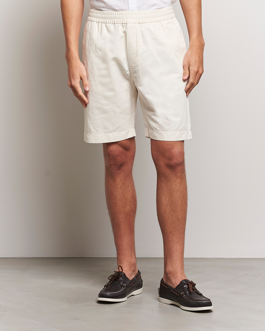 Mies | Shortsit | Sunspel | Cotton/Linen Drawstring Shorts Undyed