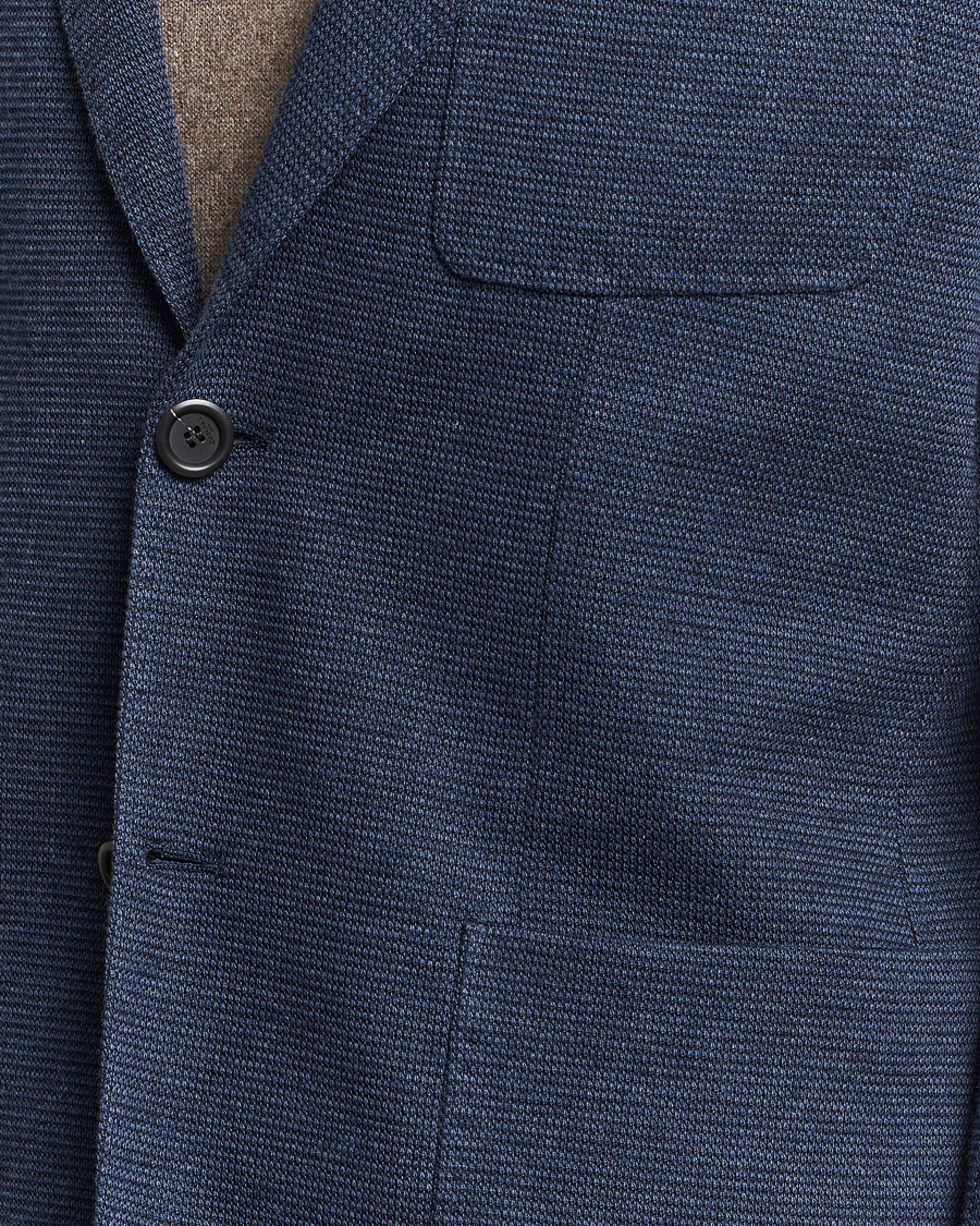 Mies | Pikkutakit | Canali | Structured Jersey Jacket Blue