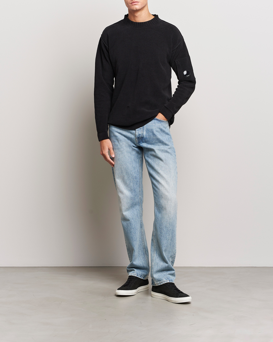 Mies | Puserot | C.P. Company | Chenille Cotton Crewneck Black