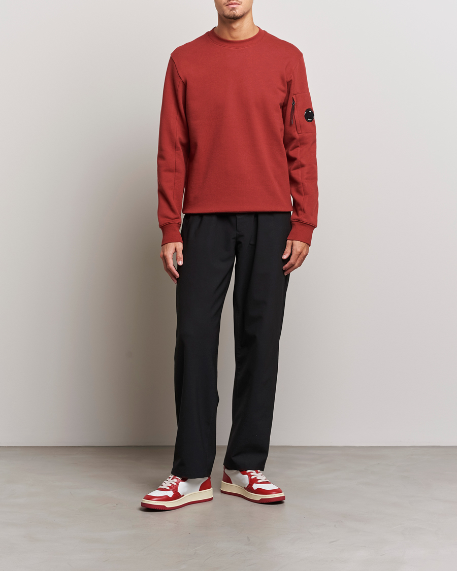 Mies | Puserot | C.P. Company | Diagonal Raised Fleece Lens Sweatshirt Wine