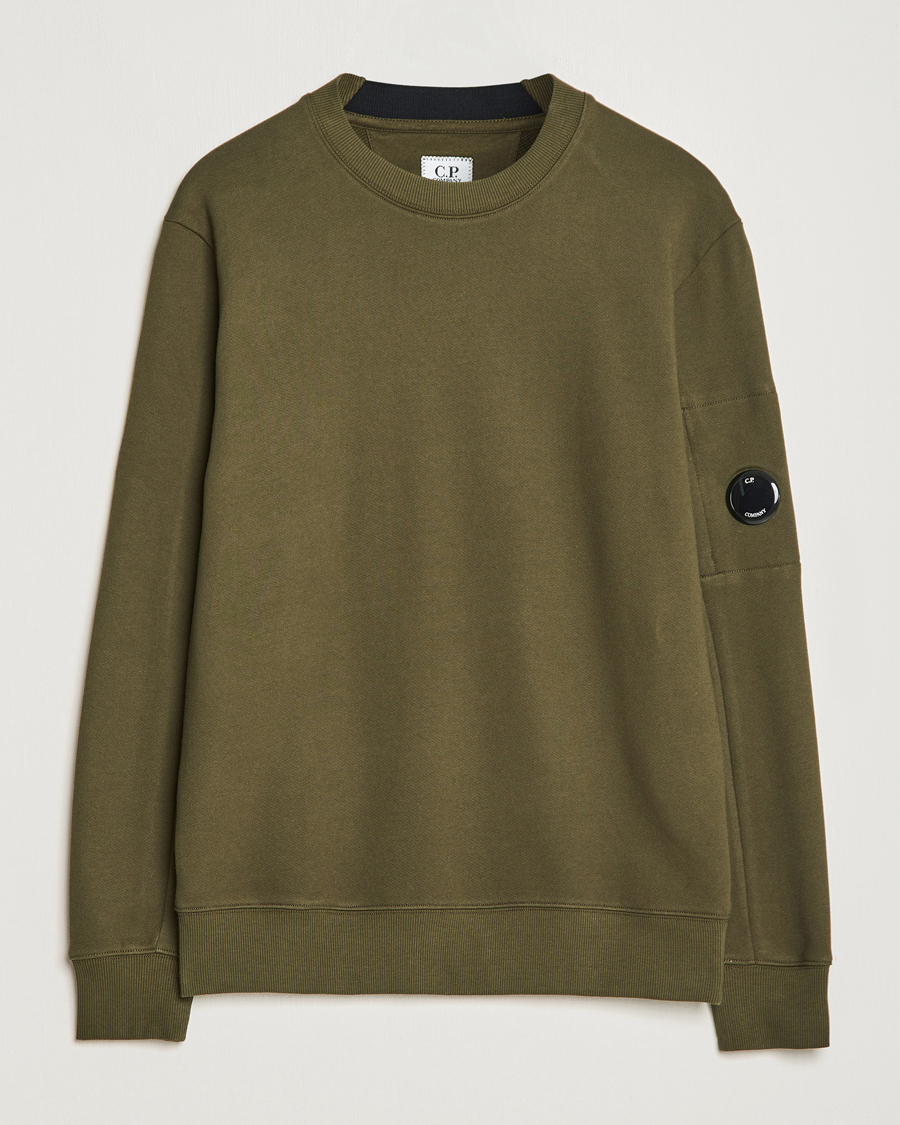 Mies |  | C.P. Company | Diagonal Raised Fleece Lens Sweatshirt Military Green