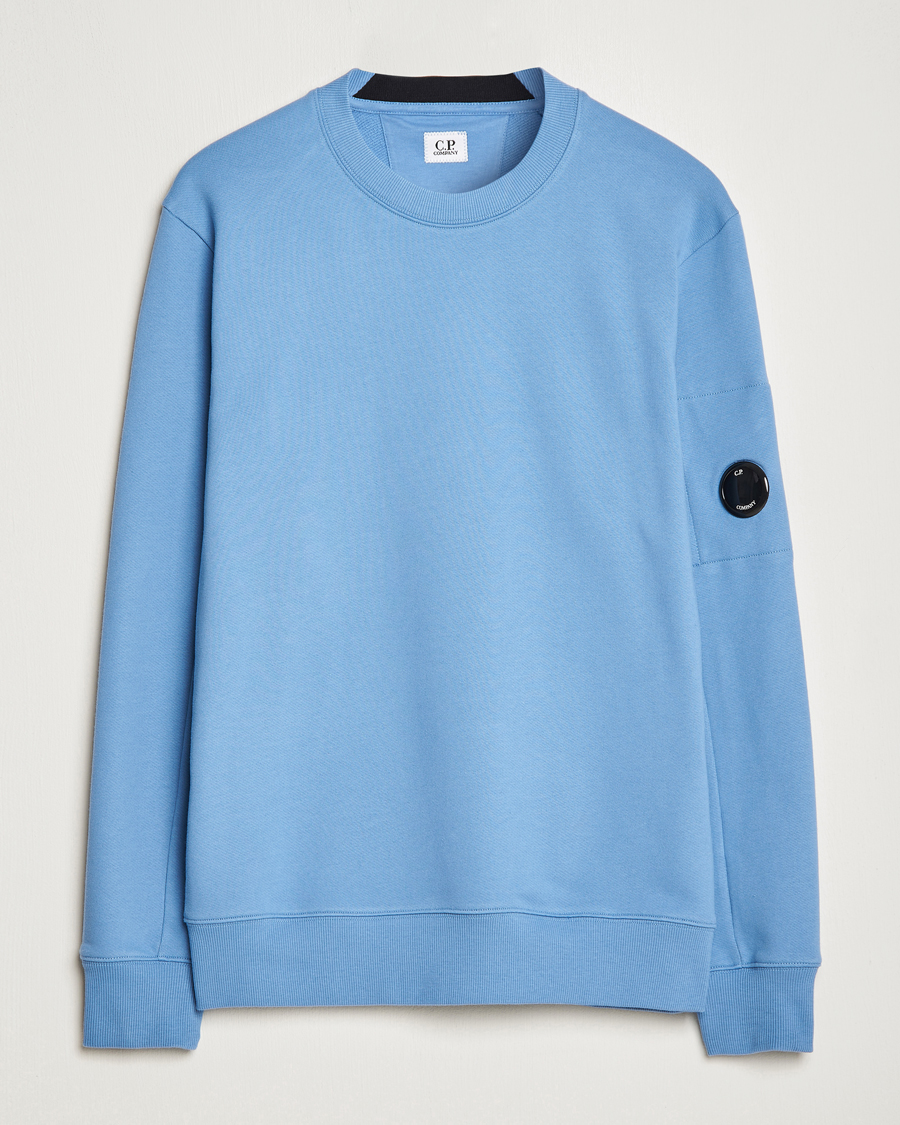 Mies | Collegepuserot | C.P. Company | Diagonal Raised Fleece Lens Sweatshirt Blue