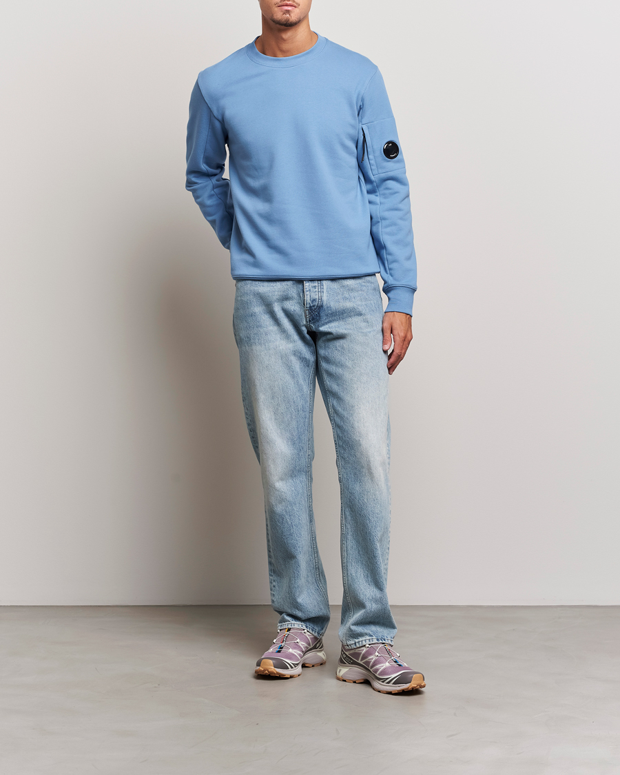 Mies | Puserot | C.P. Company | Diagonal Raised Fleece Lens Sweatshirt Blue