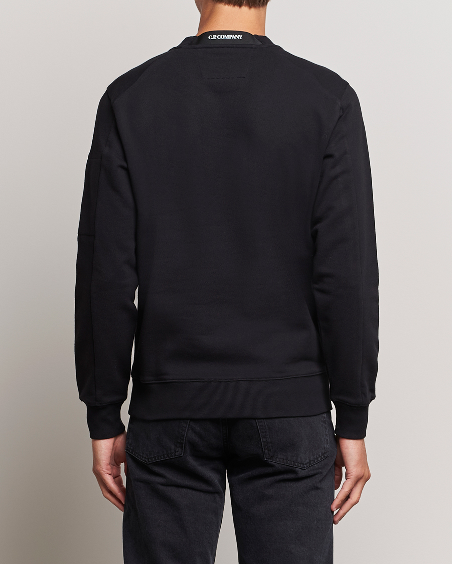 Mies | Puserot | C.P. Company | Diagonal Raised Fleece Lens Sweatshirt Black