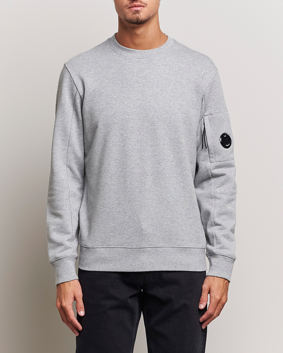 Mies |  | C.P. Company | Diagonal Raised Fleece Lens Sweatshirt Grey Melange