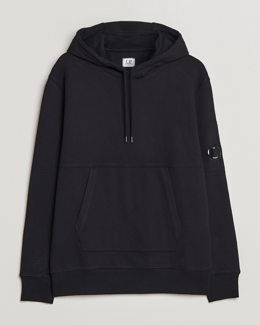 Mies |  | C.P. Company | Diagonal Raised Fleece Hooded Lens Sweatshirt Black