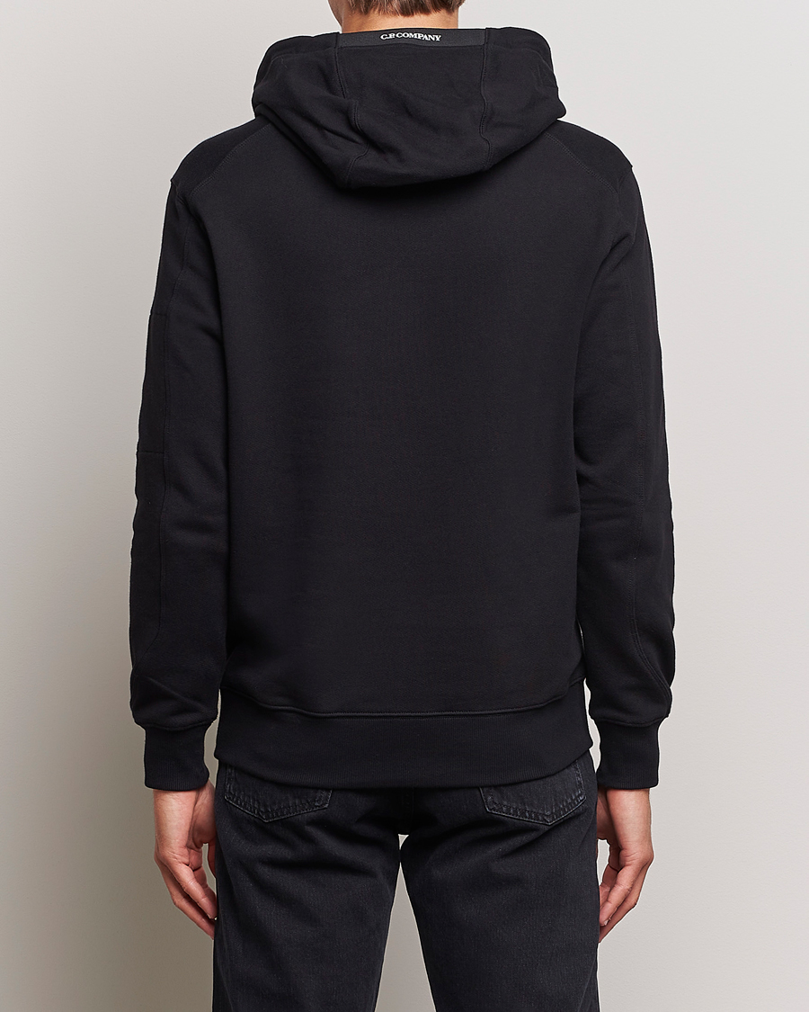 Mies | Puserot | C.P. Company | Diagonal Raised Fleece Hooded Lens Sweatshirt Black