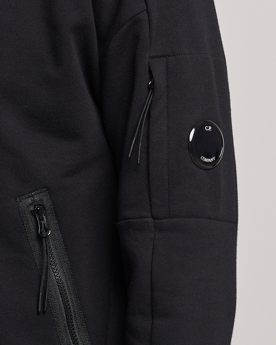 Mies | Puserot | C.P. Company | Diagonal Raised Fleece Full Zip Lens Sweatshirt Black