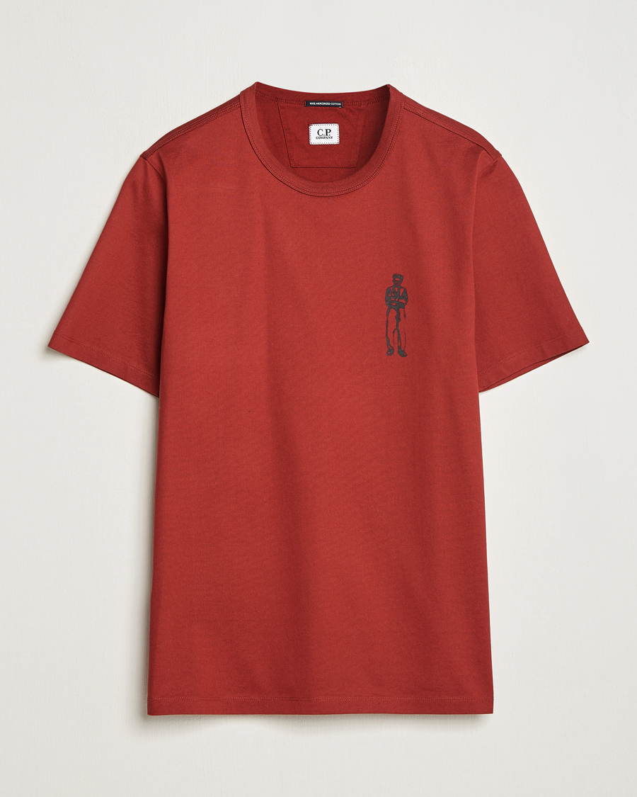 Mies |  | C.P. Company | Mercerized Jersey Logo T-Shirt Wine