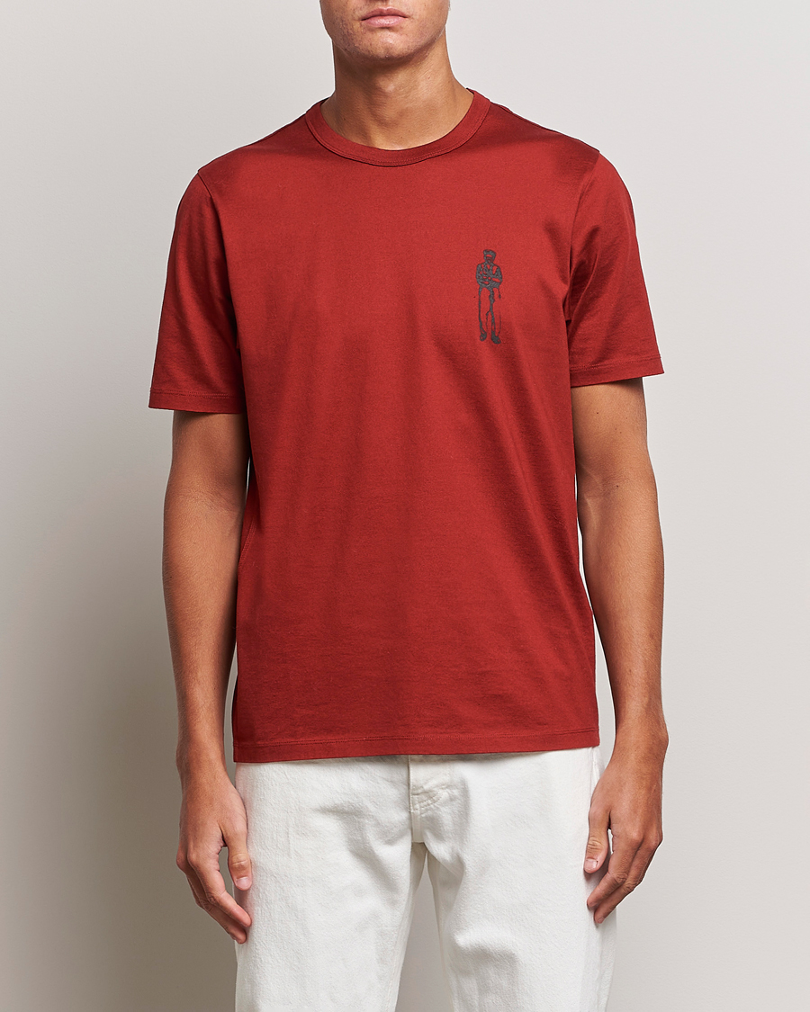 Mies |  | C.P. Company | Mercerized Jersey Logo T-Shirt Wine