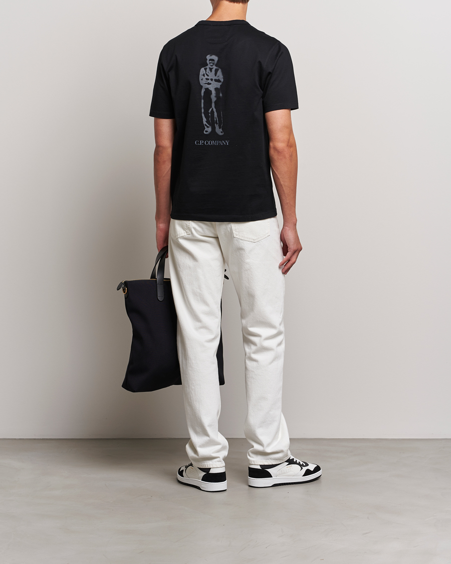 Mies | T-paidat | C.P. Company | Mercerized Jersey Logo T-Shirt Black