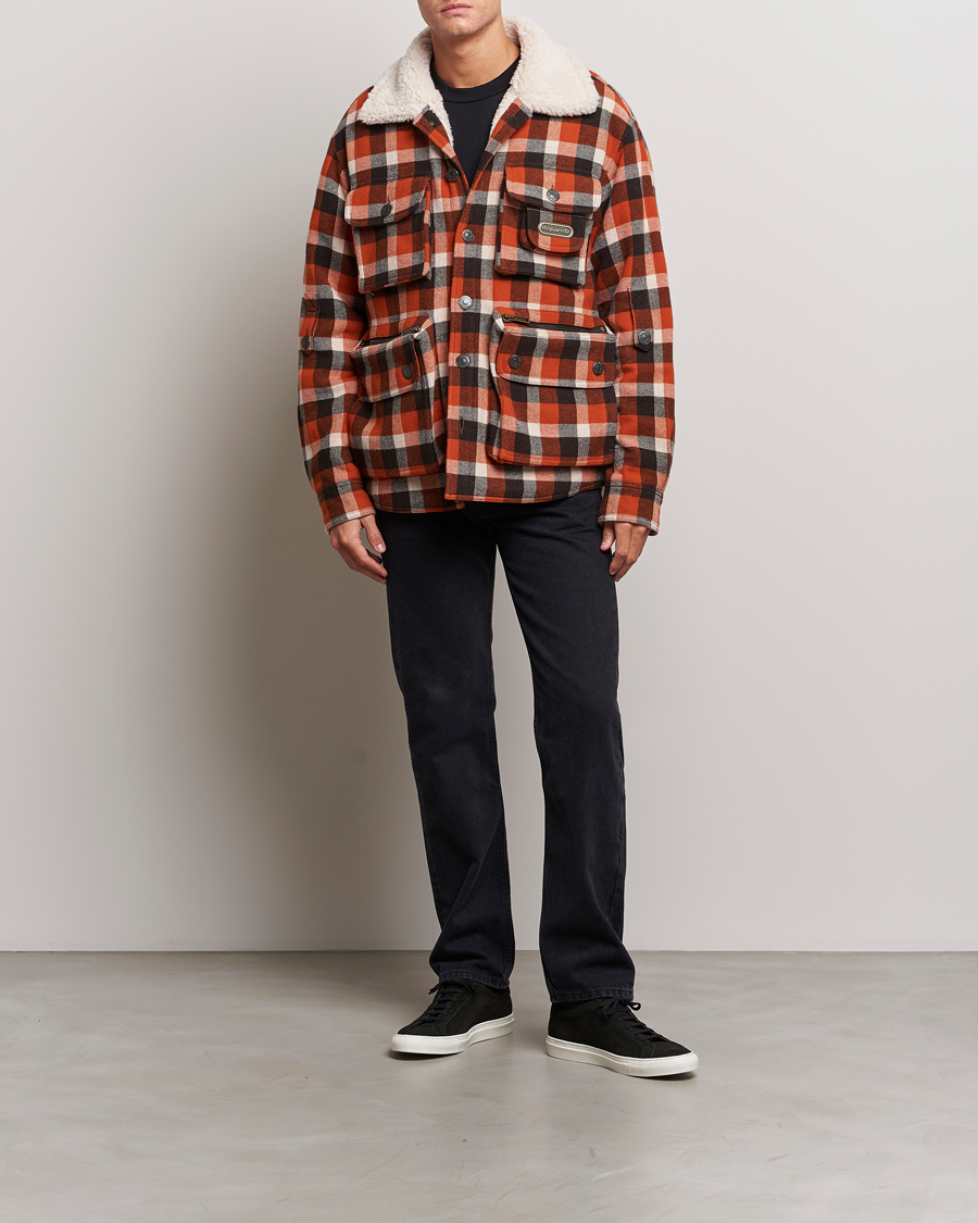 Mies | Takit | Dsquared2 | Flannel Check Wool Jacket Rust/Blue