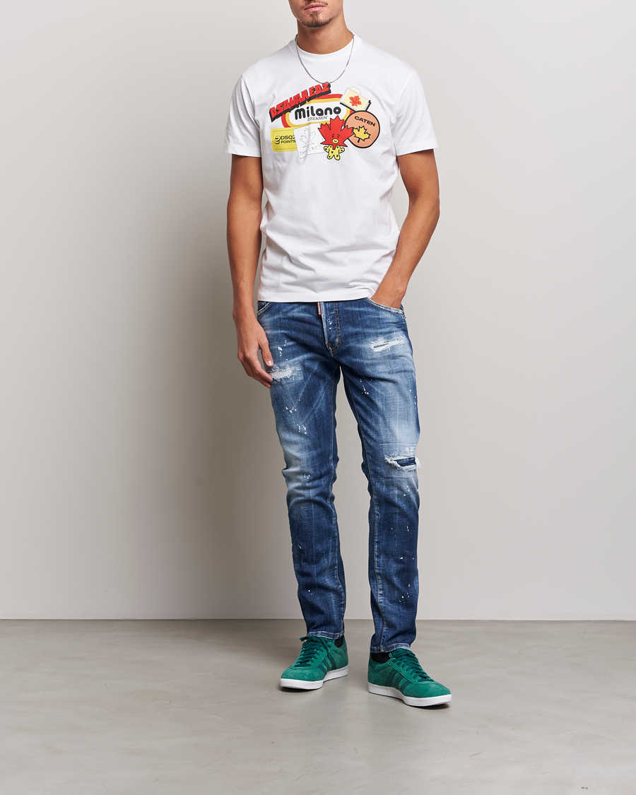 Mies | Farkut | Dsquared2 | Skater Jeans Light Blue Wash