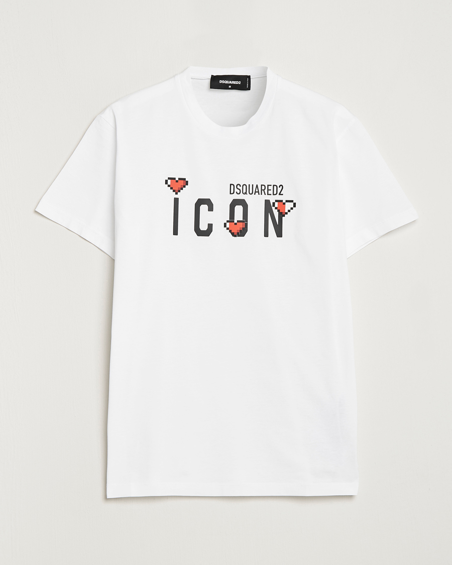 Mies |  | Dsquared2 | Cool Fit Heart Icon Tee White
