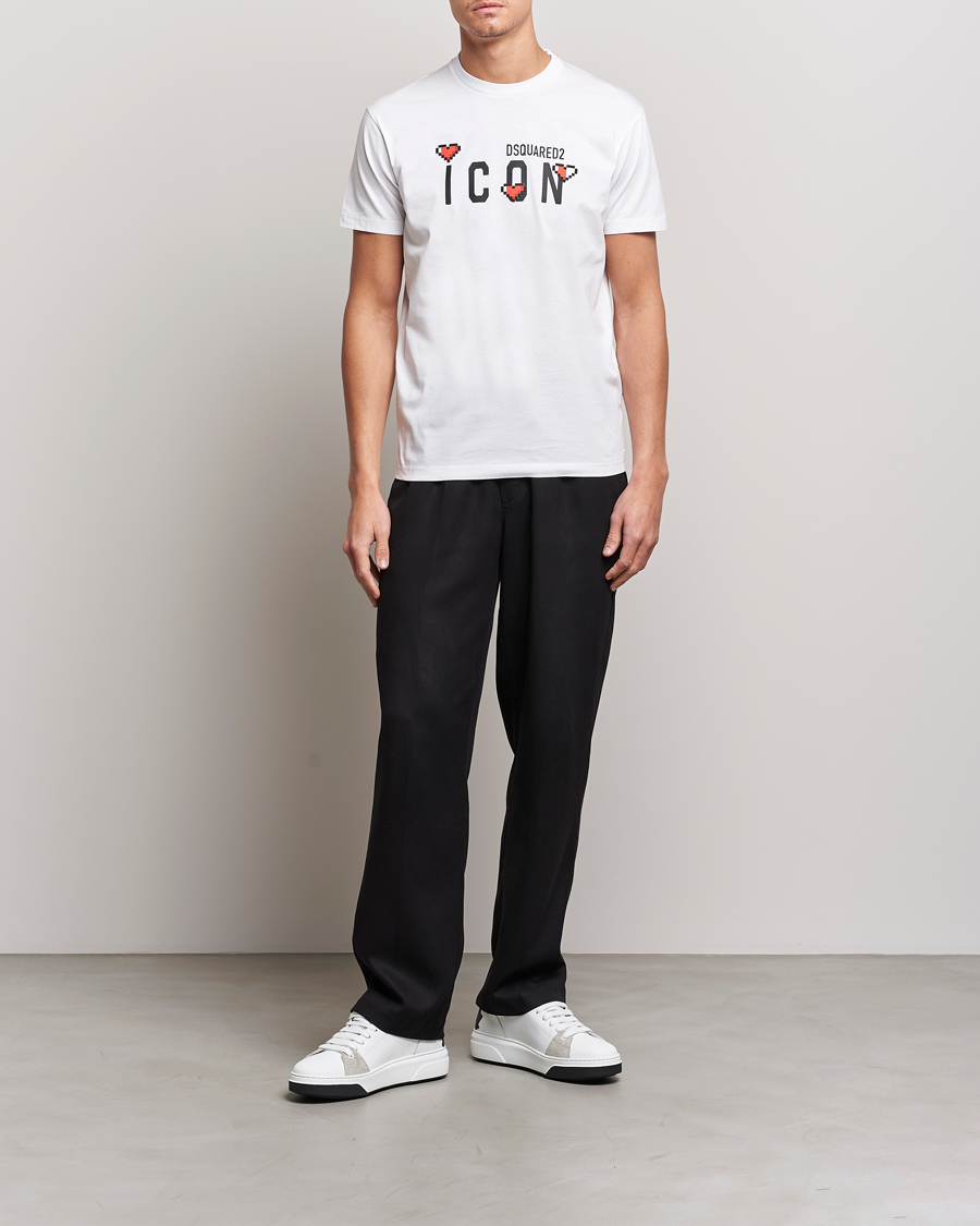 Mies | T-paidat | Dsquared2 | Cool Fit Heart Icon Tee White