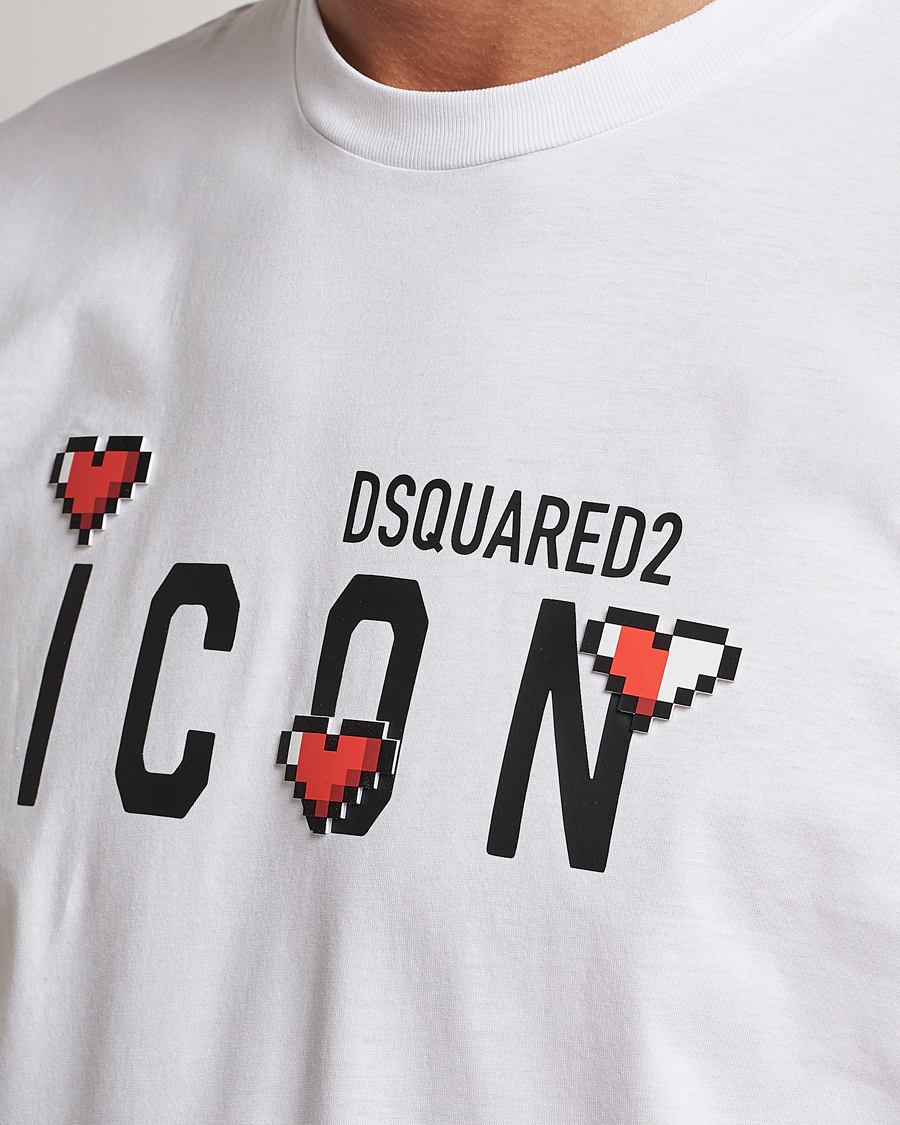 Mies | T-paidat | Dsquared2 | Cool Fit Heart Icon Tee White