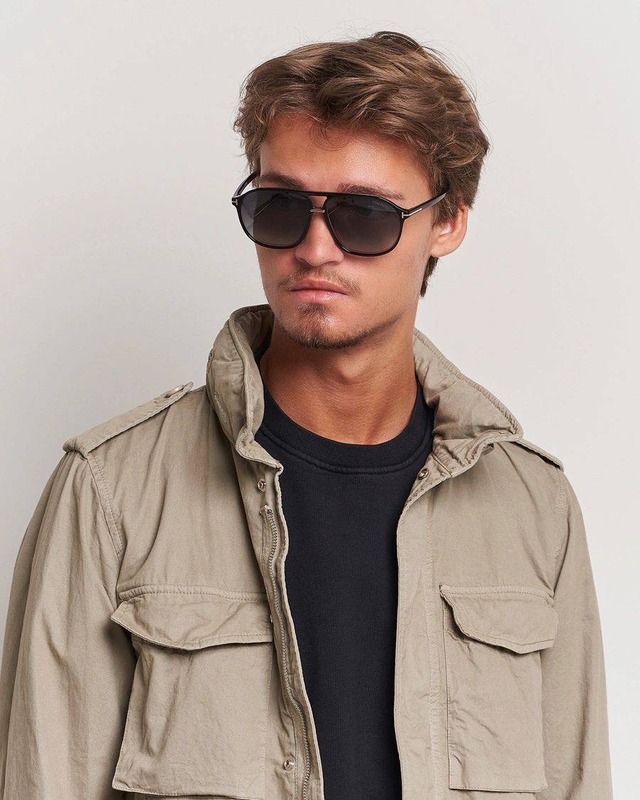 Mies | Aurinkolasit | Tom Ford | Bruce Sunglasses Shiny Black/Gradient Smoke