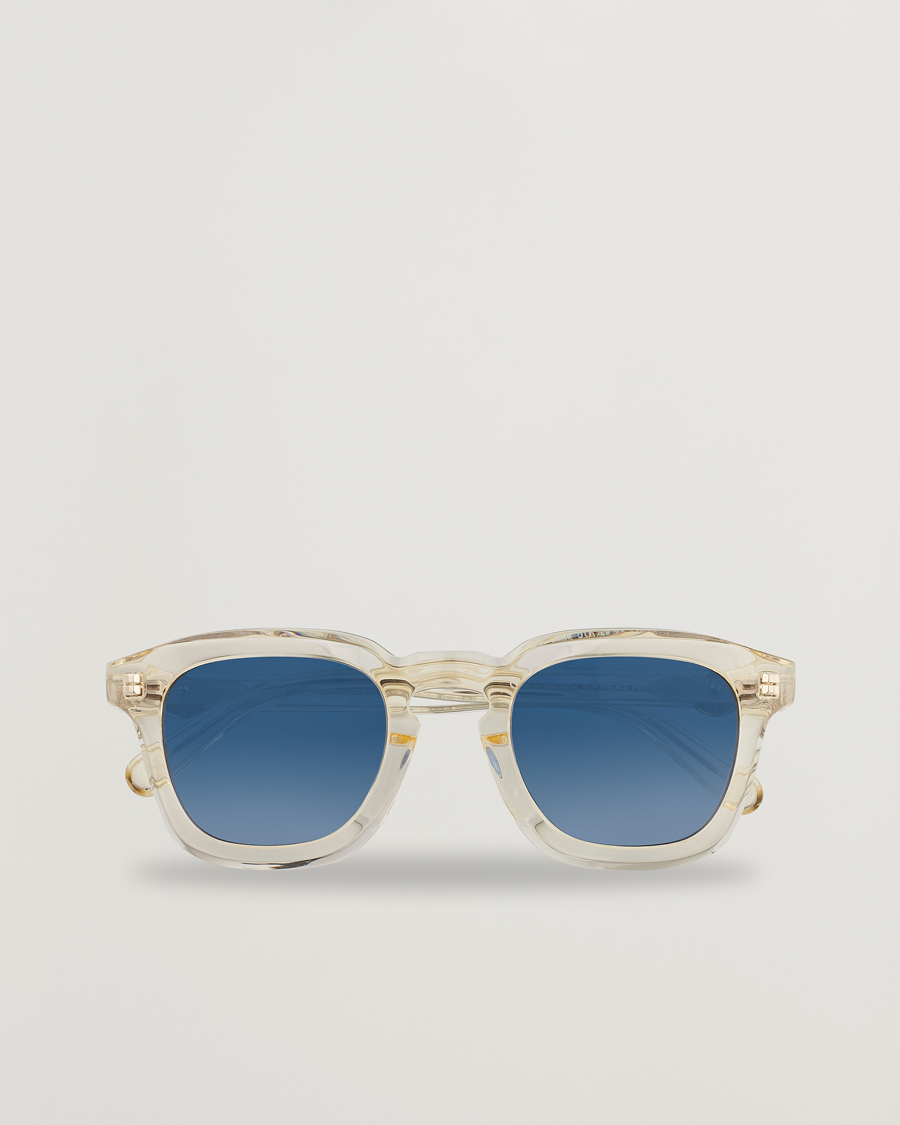 Mies | Moncler Lunettes Gradd Sunglasses Shiny Beige/Blue | Moncler Lunettes | Gradd Sunglasses Shiny Beige/Blue
