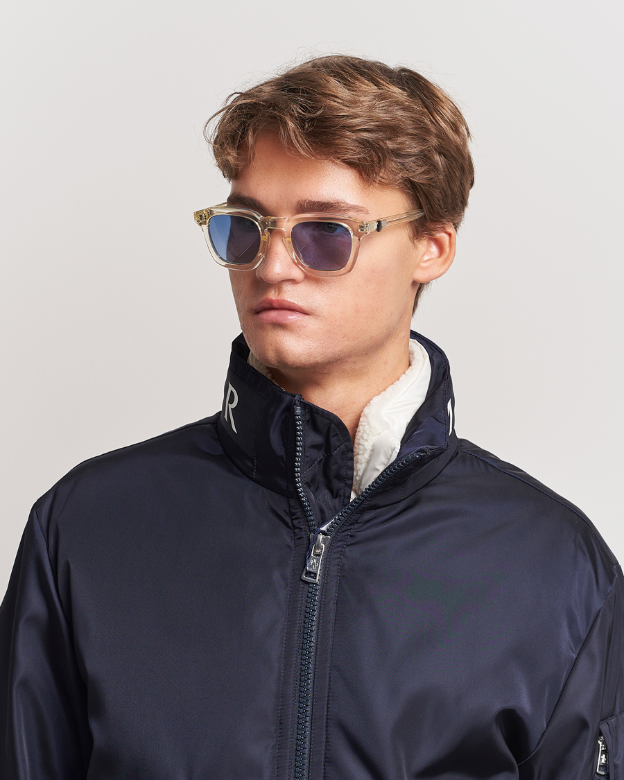 Mies |  | Moncler Lunettes | Gradd Sunglasses Shiny Beige/Blue