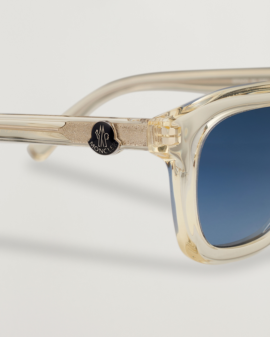 Mies | Moncler Lunettes Gradd Sunglasses Shiny Beige/Blue | Moncler Lunettes | Gradd Sunglasses Shiny Beige/Blue