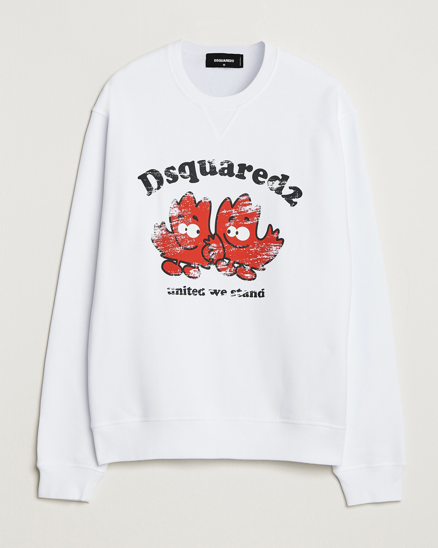 Mies |  | Dsquared2 | Cool Fit Crew Neck Sweatshirt White