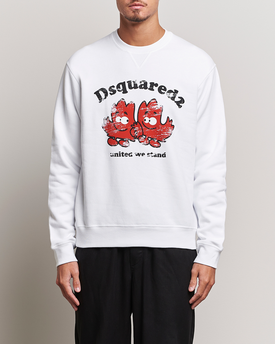 Mies |  | Dsquared2 | Cool Fit Crew Neck Sweatshirt White