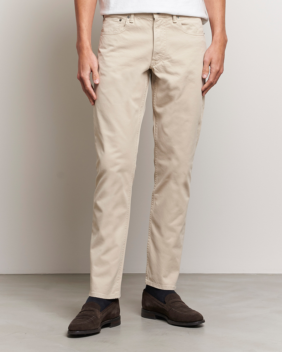 Mies | Viisitaskuhousut | Ralph Lauren Purple Label | Slim Fit 5-Pocket Pants Sand